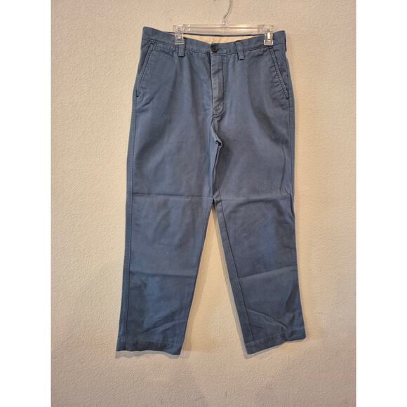 Lee Men's Size 34x32 Flat Front Straight Leg Relaxed Fit Chino Pants Blue - Picture 1 of 7